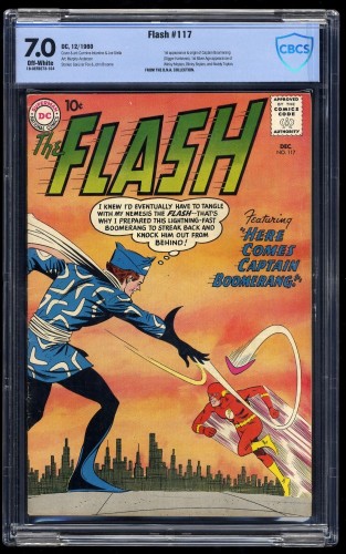 Cover Scan: Flash #117 CBCS FN/VF 7.0 Off-White 1st Captain Boomerang! - Item ID #34307