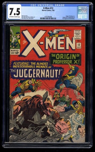 Cover Scan: X-Men #12 CGC VF- 7.5 Off White to White 1st Juggernaut! - Item ID #34403