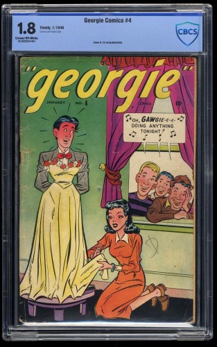 Cover Scan: Georgie Comics #4 CBCS GD- 1.8 Cream To Off White Cross Dressing Cover! - Item ID #35057