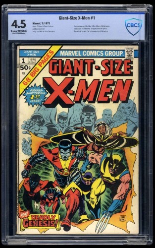 Cover Scan: Giant-Size X-Men #1 CBCS VG+ 4.5 Cream To Off White