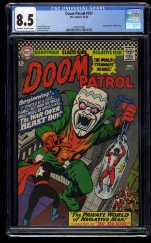 Doom Patrol #107 CGC VF+ 8.5 Off White to White Negative Man Backup Story!