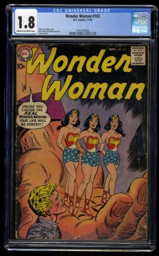 Wonder Woman #102 CGC GD- 1.8 Cream To Off White Ross Andru Cover and Art!