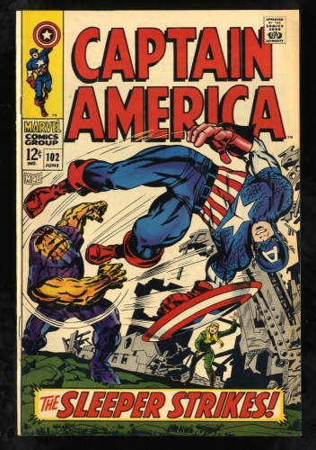 Captain America #102 FN/VF 7.0 White Pages