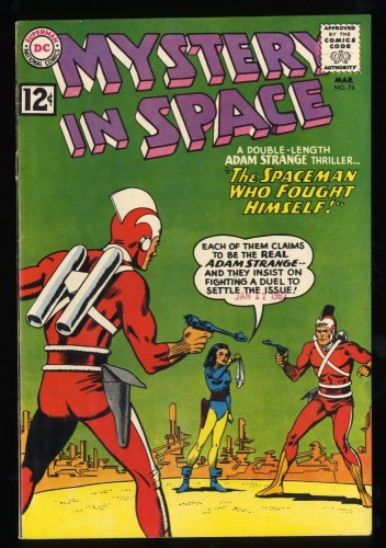 Cover Scan: Mystery In Space #74 VF- 7.5 White Pages Bethlehem - Item ID #102030
