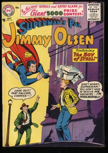 Cover Scan: Superman's Pal, Jimmy Olsen #16 FN+ 6.5 - Item ID #102036
