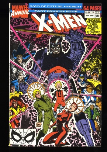 Cover Scan: X-Men Annual #14 NM- 9.2 1st Appearance Cameo Gambit! Key Issue! - Item ID #121629