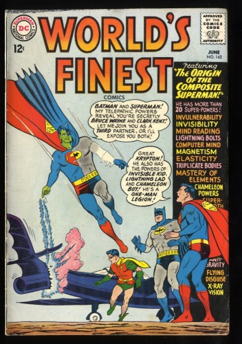 World's Finest Comics #142 FN 6.0 1st Composite Superman!