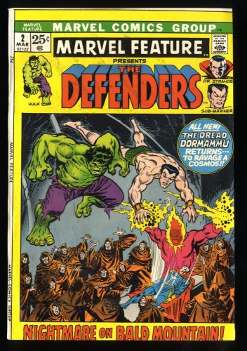 Marvel Feature #2 VF 8.0 White Pages 2nd Defenders!
