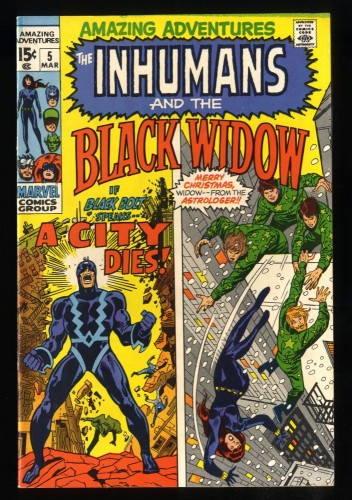 Amazing Adventures #8 VF- 7.5 White Pages Black Widow Inhumans Thor!