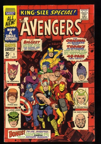 Avengers Annual #1 FN+ 6.5 Thor Iron Man Captain America New Line-Up!