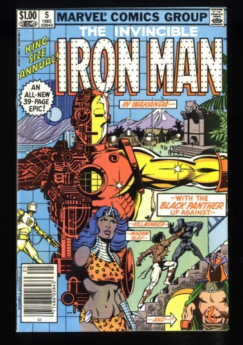 Iron Man Annual #5 NM- 9.2 Newsstand Variant Black Panther Wakanda!