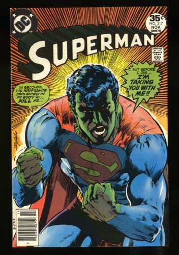 Superman #317 VF 8.0 Classic Neal Adams Cover!