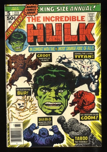 Incredible Hulk Annual #5 VF 8.0 Groot!