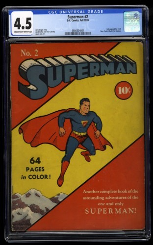 Superman #2 CGC VG+ 4.5