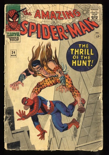 Amazing Spider-Man #34 FA/GD 1.5 Kraven the Hunter!