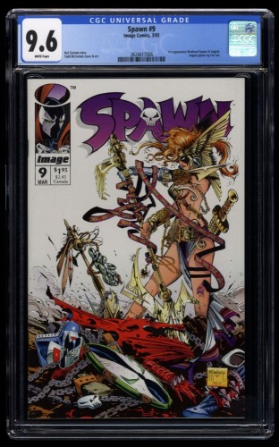 Spawn #9 CGC NM+ 9.6 White Pages 1st Angela!