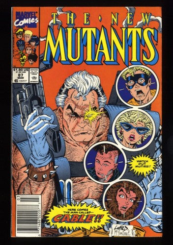 New Mutants #87 FN/VF 7.0 Newsstand Variant 1st Cable!