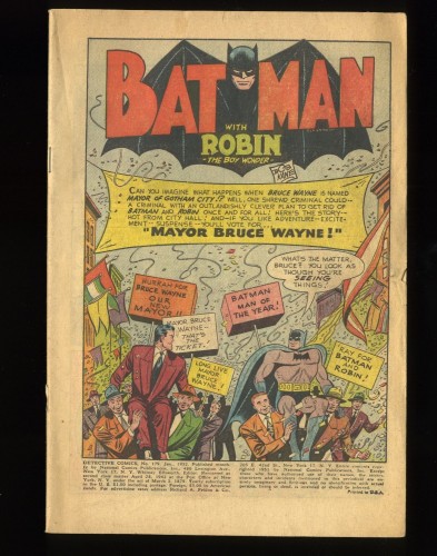 Detective Comics (1937) #179 Coverless Complete!