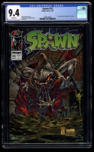 Spawn #33 CGC NM 9.4 White Pages