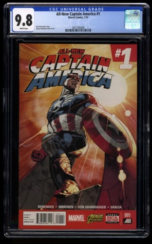 All-New Captain America #1 CGC NM/M 9.8 White Pages