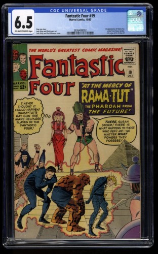 Fantastic Four #19 CGC FN+ 6.5 Off White to White 1st Rama-Tut (Kang)!