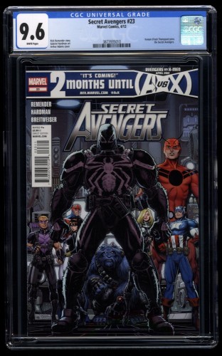 Secret Avengers #23 CGC NM+ 9.6 White Pages 1st Agent Venom!