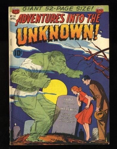 Adventures Into The Unknown #30 VG/FN 5.0 Werewolf Cover!