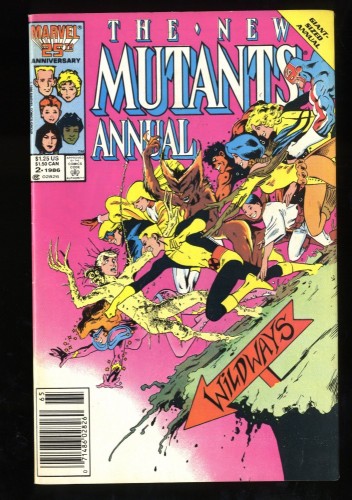 New Mutants Annual #2 VF 8.0 Newsstand Variant 1st Psylocke!