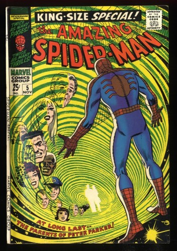 Cover Scan: Amazing Spider-Man Annual #5 FN+ 6.5 1st Appearance Peter's Parents! - Item ID #149996