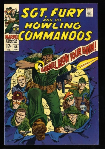 Sgt. Fury and His Howling Commandos #56 VF 8.0 White Pages