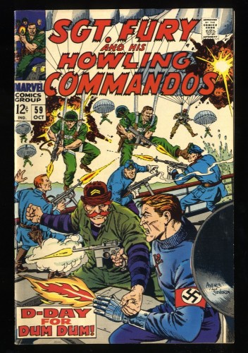Sgt. Fury and His Howling Commandos #59 VF- 7.5 White Pages