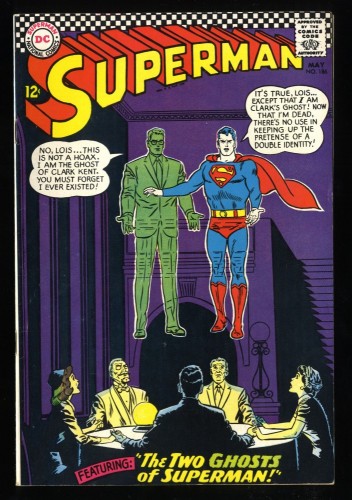Superman #186 FN 6.0 White Pages