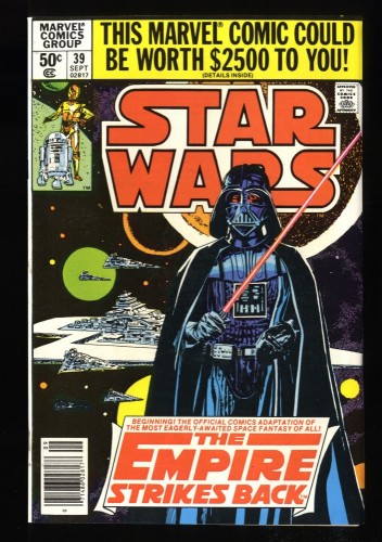 Star Wars #39 NM- 9.2 Vader Empire Strikes Back! 1st Cameo Rogue Squadron!