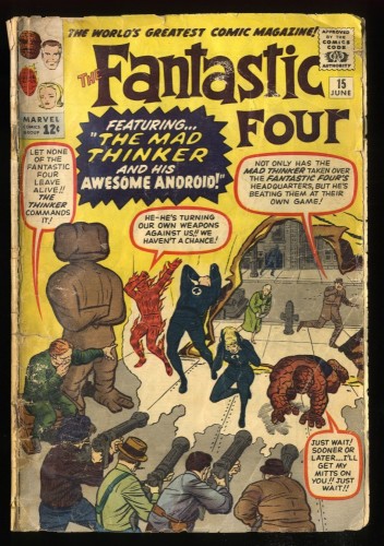 Fantastic Four #15 FA/GD 1.5 1st Mad Thinker!