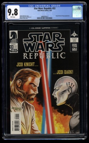 Cover Scan: Star Wars: Republic #53 CGC NM/M 9.8 White Pages Asajj Ventress Appearance! - Item ID #156455