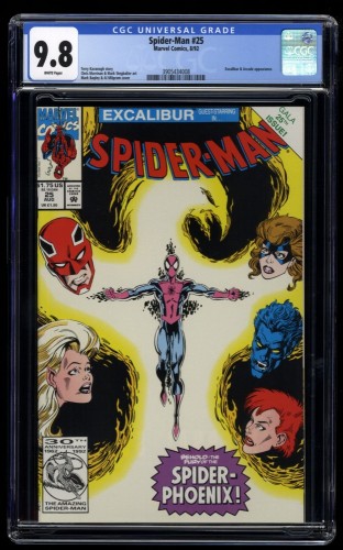 Spider-Man #25 CGC NM/M 9.8 White Pages Excalibur and Arcade Appearance!
