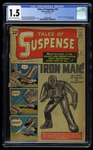Tales Of Suspense #39 CGC FA/GD 1.5 1st Appearance Iron Man!