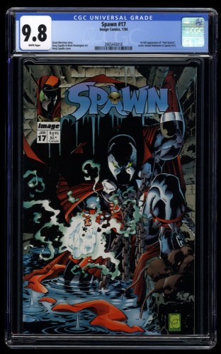 Spawn #17 CGC NM/M 9.8 White Pages 1st Full Appearance Anti-Spawn!