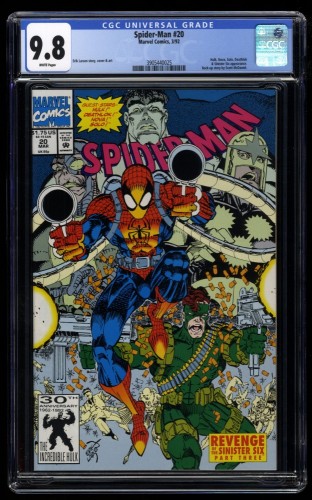 Spider-Man #20 CGC NM/M 9.8 White Pages Erik Larsen Cover, Art and Story!