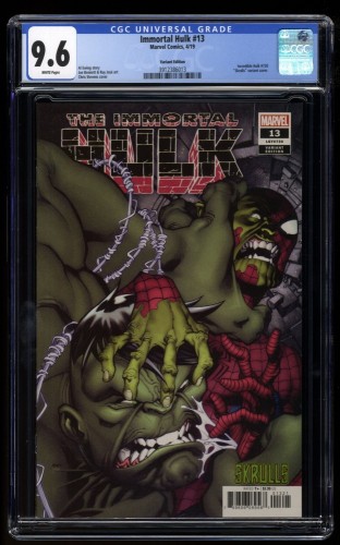 Immortal Hulk #13 CGC NM+ 9.6 White Pages Chris Stevens Variant