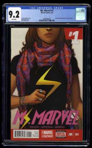 Ms. Marvel (2014) #1 CGC NM- 9.2 White Pages