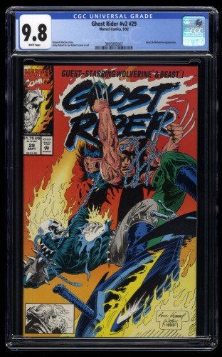 Ghost Rider (1990) #29 CGC NM/M 9.8 White Pages Wolverine!