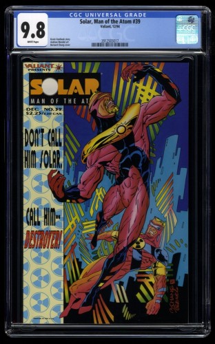 Solar, Man of the Atom #39 CGC NM/M 9.8 White Pages