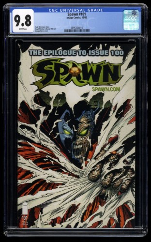 Spawn #101 CGC NM/M 9.8 White Pages McFarlane Story! George Perez Cover!