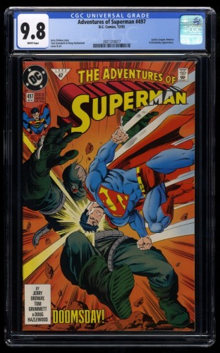 Adventures of Superman #497 CGC NM/M 9.8 White Pages