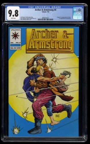 Cover Scan: Archer & Armstrong #0 CGC NM/M 9.8 White Pages 1st Archer! 1st Armstrong! - Item ID #165050