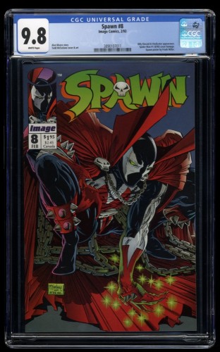 Spawn #8 CGC NM/M 9.8 White Pages