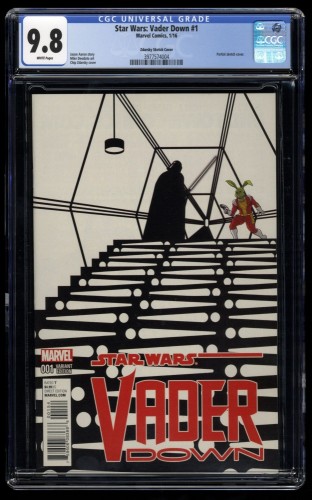 Star Wars: Vader Down #1 CGC NM/M 9.8 White Pages Zdarsky Sketch Cover Variant