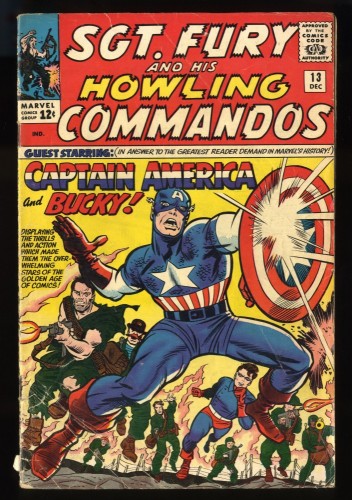 Sgt. Fury and His Howling Commandos #13 GD/VG 3.0 Captain America Appearance!