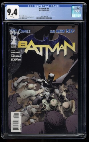 Batman (2011) #1 CGC NM 9.4 White Pages